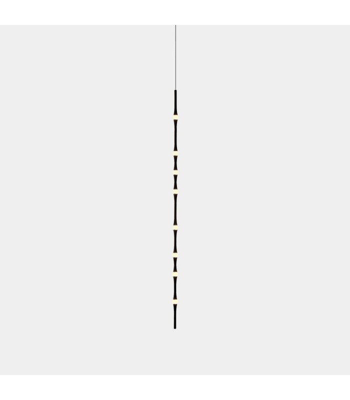 Dew Slim Pendant Ceiling Light 170cm Black LED 21.1W 2700K Dali Dimming-1