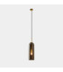 Glam Slim Pendant Ceiling Light 38.5cm Matte Gold Fumé E14 9W-1
