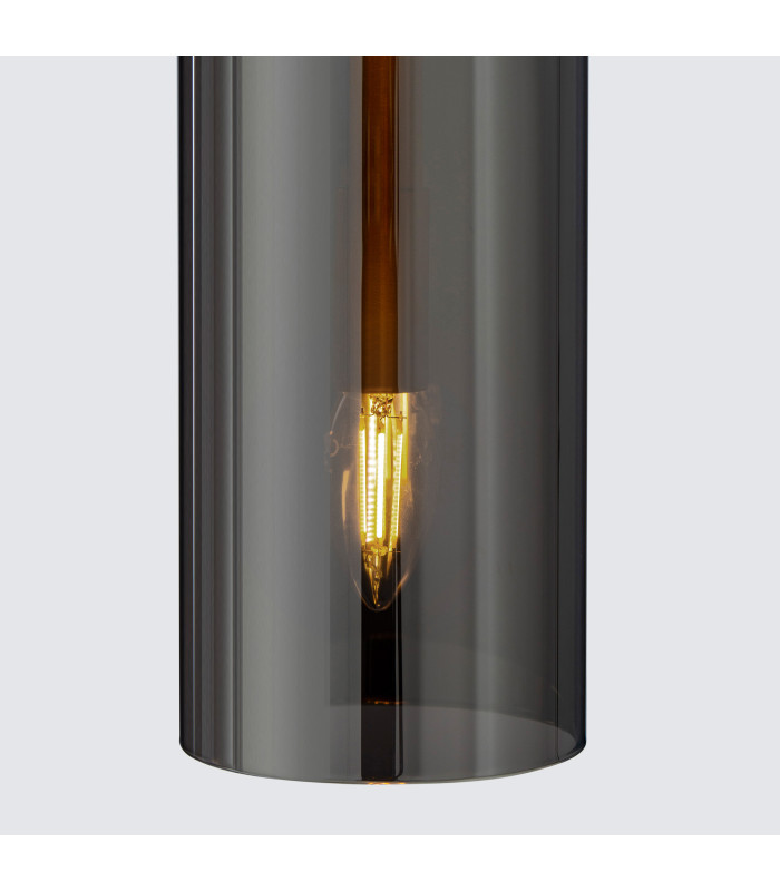 Glam Slim Pendant Ceiling Light 31cm Matte Gold Fumé E14 9W-3