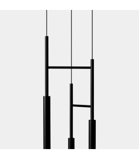 Candle Cluster Pendant Ceiling Light Black LED 11.5W 2700K Phase Cut Dimming-2