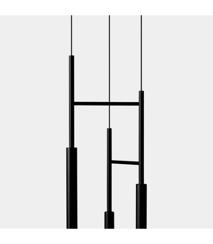 Candle Cluster Pendant Ceiling Light Black LED 11.5W 2700K Phase Cut Dimming-2