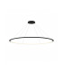 Circular Inward 207cm Integrated LED Pendant Ceiling Light Black 129W 2700K 0-10V Dimming-1