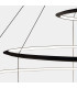 Circular Inward 5 Rings 303cm Integrated LED Pendant Ceiling Light Black 575W 2700K Dali Dimmming-3