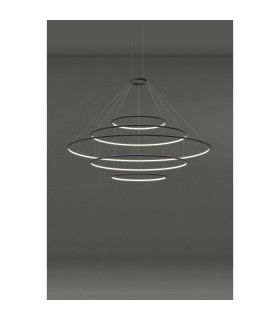 Circular Inward 5 Rings 303cm Integrated LED Pendant Ceiling Light White 575W 2700K Dali Dimmming-2