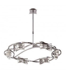 Telescopic Semi Flush 6 Light G9 Round, Polished Chrome - 1
