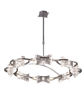 Telescopic Semi Flush 8 Light G9 Round, Polished Chrome - 1
