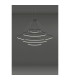 Circular Inward 5 Rings 207cm Integrated LED Pendant Ceiling Light White 340W 4000K 0-10V Dimming-2