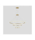 Circular Inward 3 Rings 207cm Integrated LED Pendant Ceiling Light Gold 234W 4000K 0-10V Dimming
