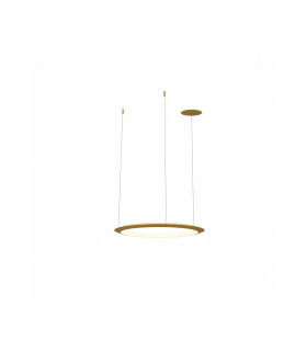 Circular Inward Recessed 64cm Integrated LED Pendant Ceiling Light Gold 39W 2700K Dali Dimmming