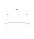 Circular Inward Recessed 207cm Integrated LED Pendant Ceiling Light White 129W 2700K 0-10V Dimming-1