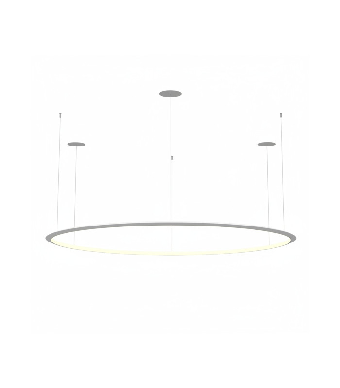 Circular Inward Recessed 207cm Integrated LED Pendant Ceiling Light White 129W 2700K 0-10V Dimming-1