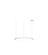 Circular Inward Recessed 92cm Integrated LED Pendant Ceiling Light White 53W 2700K Dali Dimmming