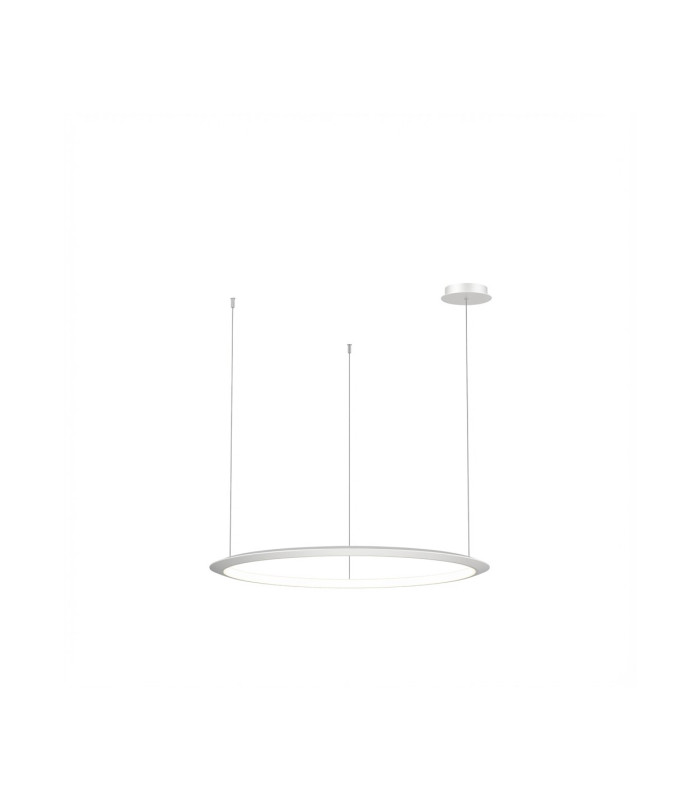 Circular Inward Recessed 92cm Integrated LED Pendant Ceiling Light White 53W 2700K Dali Dimmming