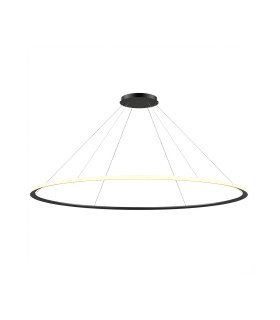 Circular Outward Surface 204cm Integrated LED Pendant Ceiling Light Black 129W 2700K Dali Dimmming-1