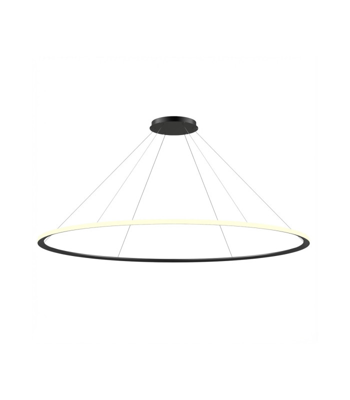 Circular Outward Surface 204cm Integrated LED Pendant Ceiling Light Black 129W 2700K Dali Dimmming-1