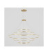 Circular Outward 5 Rings 300cm Integrated LED Pendant Ceiling Light Gold 575W 2700K Dali Dimmming
