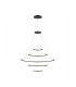 Circular Outward 5 Rings 204cm Integrated LED Pendant Ceiling Light Black 340W 4000K 0-10V Dimming-1