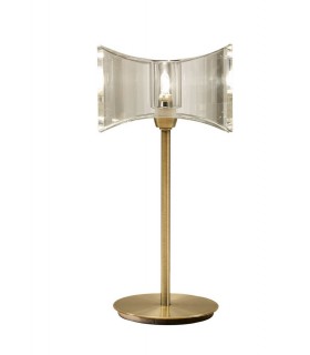 Table Lamp 1 Light G9 Sraight Frame, Antique Brass - 1