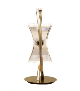 Table Lamp 1 Light G9 Looped Frame, Antique Brass - 1