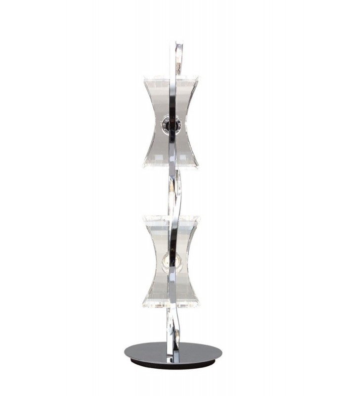 Table Lamp 2 Light G9 Looped Frame, Polished Chrome - 1