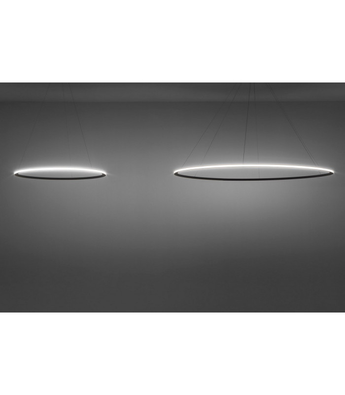 Circular Outward Recessed 118cm Integrated LED Pendant Ceiling Light White 72W 2700K Dali Dimmming-2