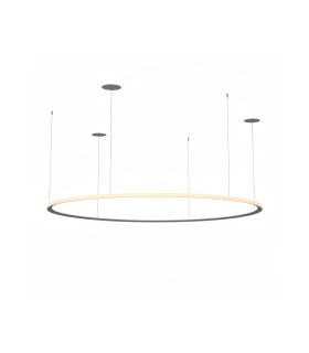 Circular Outward Recessed 204cm Integrated LED Pendant Ceiling Light White 129W 2700K Dali Dimmming-1