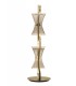 Table Lamp 2 Light G9 Looped Frame, Antique Brass - 1