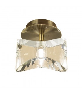 Surface Mounted Ceiling 1 Light G9, Antique Brass - 1