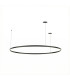 Circular Downward Recessed 206cm Home Black LED 108W 4000K 0-10V Dimming-1