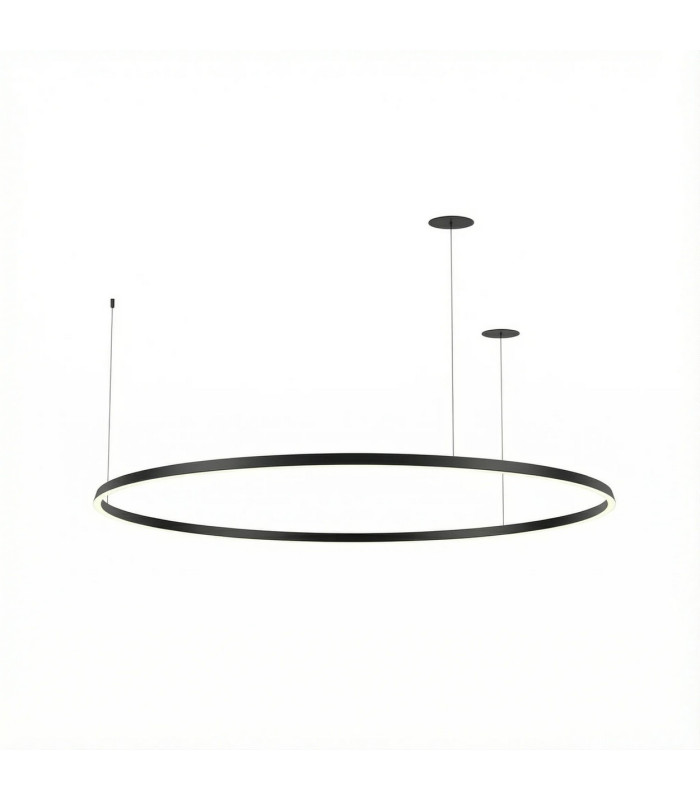 Circular Downward Recessed 206cm Home Black LED 108W 4000K 0-10V Dimming-1