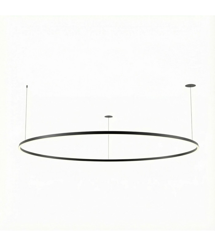 Circular Downward Recessed 302cm Home Black LED 174W 3000K Dali Dimming-1