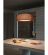 Gong 61cm Cylindrical Pendant Ceiling Light Brown Matt Microprisma Matt LED 27.4W 2700K Phase Cut Dimming-4