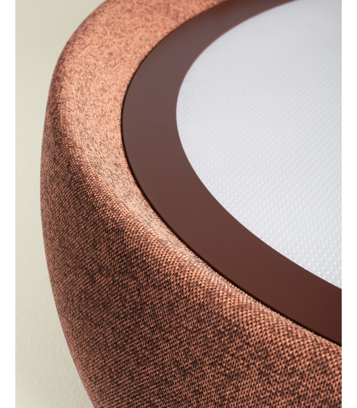 Gong 61cm Cylindrical Pendant Ceiling Light Brown Matt Microprisma Matt LED 27.4W 2700K Phase Cut Dimming-5