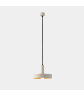 Keops Dome Pendant Ceiling Light Grey White E27 15W