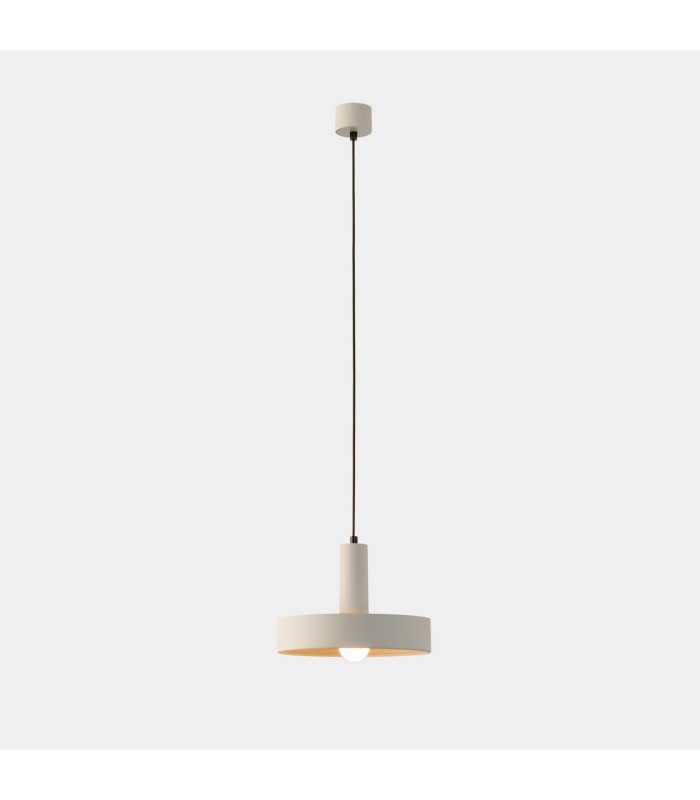 Keops Dome Pendant Ceiling Light Grey White E27 15W