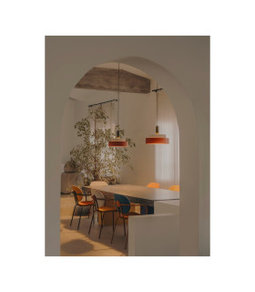 Keops 40Cm Dome Pendant Ceiling Light Multi-Coloured E27 15W-2