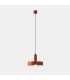 Keops Dome Pendant Ceiling Light Brick Red E27 15W-1