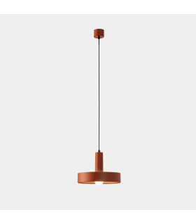 Keops Dome Pendant Ceiling Light Brick Red E27 15W-1