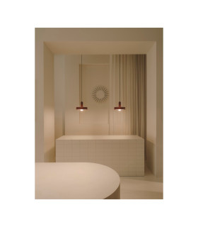 Keops Dome Pendant Ceiling Light Brick Red E27 15W-2