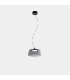 Levels Single Dome 32cm Dome Pendant Ceiling Light Black Fumé LED 19W CCT 2700-3000-4000K Phase Cut Dimming