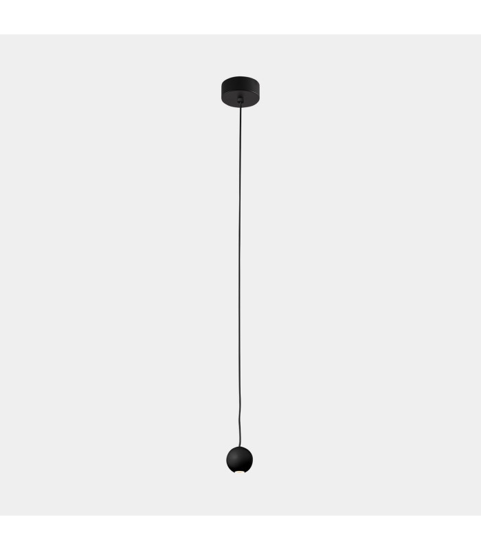 Punto Slim Pendant Ceiling Light Black LED 6.5W 3000K On-Off-1