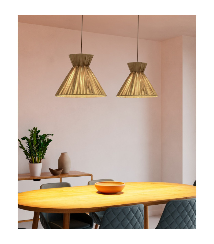 Dama Dome Pendant Ceiling Light Black Blue E27 15W-2