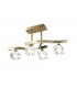 Semi Flush Ceiling 4 Light G9, Antique Brass - 1