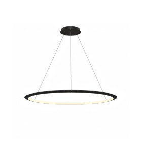 Circular Inward Surface 120cm Integrated LED Pendant Ceiling Light Black 72W 3000K Dali Dimmming-1