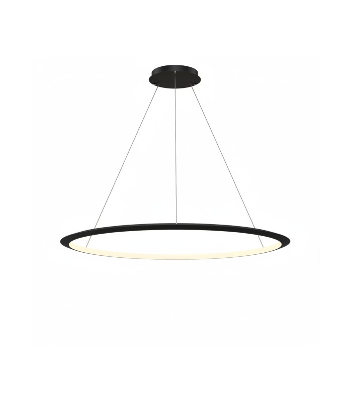 Circular Inward Surface 120cm Integrated LED Pendant Ceiling Light Black 72W 3000K Dali Dimmming-1