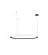 Circular Outward Recessed 120cm Integrated LED Pendant Ceiling Light Black 72W 3000K Dali Dimmming-1