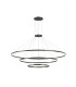 Circular Downward 3 Rings 300cm Home Black LED 320W 3000K 1-10V Dimming