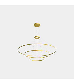 Circular Downward 3 Rings 200cm Home Gold LED 190W 3000K On-Off
