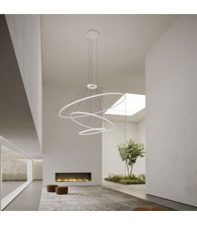 Circular Downward 3 Rings 200cm Home White LED 190W 4000K On-Off