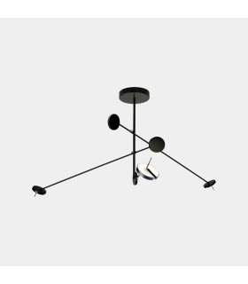 Invisible Integrated LED Semi Flush Ceiling Light Black Tinted 28.5W CCT 2700-3000K Phase Cut Dimming-1